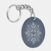 Porte-clés conception de flocon de neige de la croix de Noël (Devant gauche)