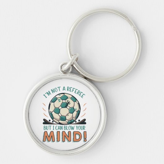 Porte-clés Conception de football drôle (Devant)