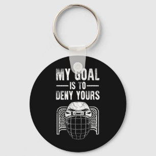 Porte-clés Conception de gardien de but de hockey sur glace d