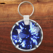 Porte-clés Conception de gemme bleue (Recto)
