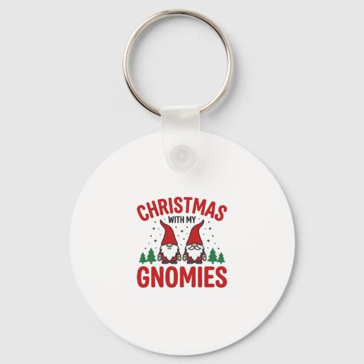 Porte-clés Conception de gnome de vacances de Gnomies de Noël (Recto)