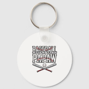 Porte-clés Conception de gravure vintage Papaw baseball_1