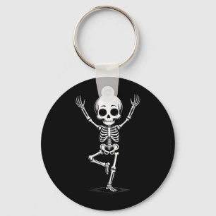 Porte-clés Conception de grille de postures de yoga squeletti