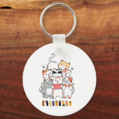 Porte-clés conception de groupe de chats (Recto)