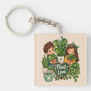 Porte-clés Conception de jardinage amateur de plantes mignonn