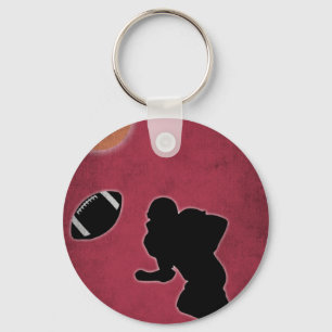 Porte-clés Conception de jeu de football américain vintage