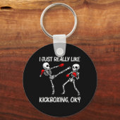 Porte-clés Conception de kickboxing cool pour hommes femmes k (Recto)