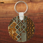 Porte-clés Conception de Kuba Tribal Africain (Recto)