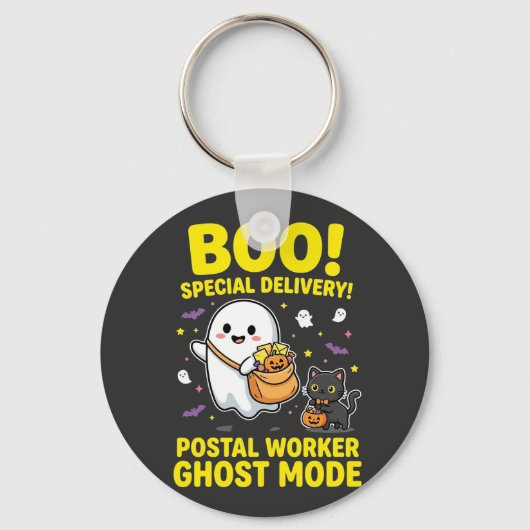 Porte-clés Conception de la fête d'Halloween en mode fantôme (Recto)