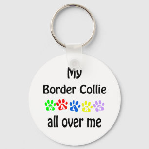 Porte-clés Conception de la promenade Collie Bordure