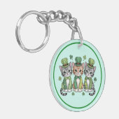 Porte-clés Conception de la Saint-Patrick pour maman chat -47 (Devant gauche)