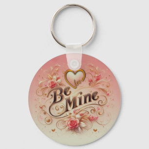 Porte-clés Conception de la Saint-Valentin Sois Mienne avec C