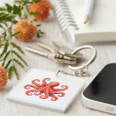Porte-clés Conception de la vie marine de l'octopus océan (Devant Droit)