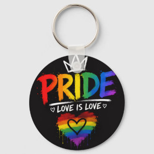 Porte-clés Conception de l'arc-en-ciel de la fierté LGBT