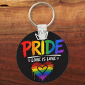 Porte-clés Conception de l'arc-en-ciel de la fierté LGBT (Recto)