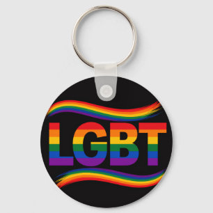 Porte-clés Conception de l'arc-en-ciel de la fierté LGBT