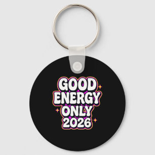 Porte-clés Conception de lettres bulles rétro Good Energy Onl