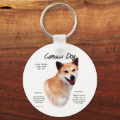Porte-clés Conception de l'histoire des chiens canadiens (Recto)