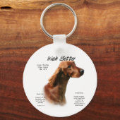 Porte-clés Conception de l'histoire des Setter irlandais (Recto)