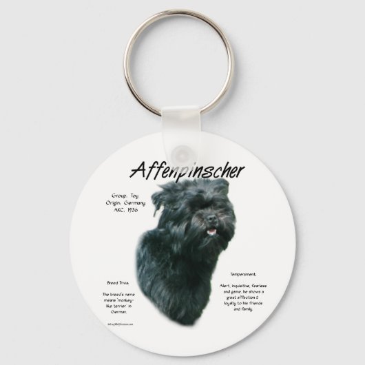 Porte-clés Conception de l'historique Affenpinscher (Recto)