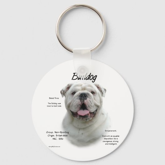 Porte-clés Conception de l'historique de Bulldog (Recto)
