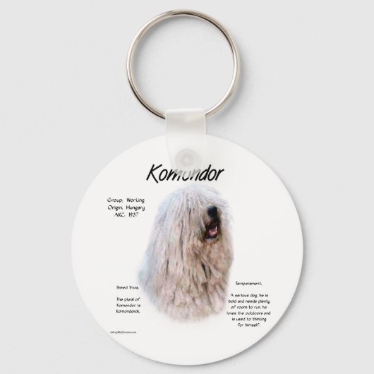 Porte-clés Conception de l'historique Komondor (Recto)
