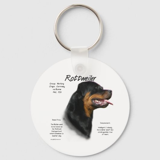 Porte-clés Conception de l'historique Rottweiler (Recto)