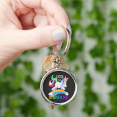 Porte-clés Conception de licorne arc-en-ciel Catch (main)
