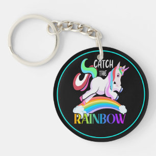 Porte-clés Conception de licorne arc-en-ciel Catch