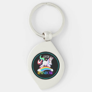 Porte-clés Conception de licorne arc-en-ciel Catch