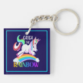 Porte-clés Conception de licorne arc-en-ciel Catch (Dos)