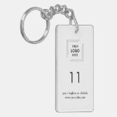 Porte-clés Conception de logo et de numéro de chambre d'hôtel (Devant gauche)
