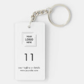 Porte-clés Conception de logo et de numéro de chambre d'hôtel (Dos)