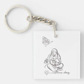 Porte-clés Conception de maman d'amour Belle (Devant)