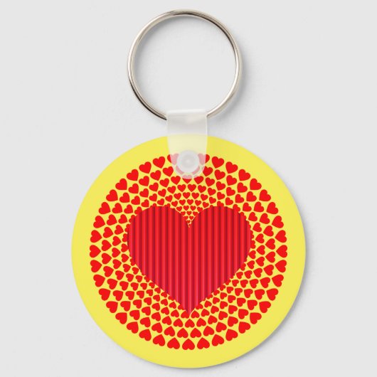 Porte-clés Conception de mandala de cœurs-25870 (Recto)