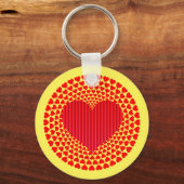 Porte-clés Conception de mandala de cœurs-25870 (Recto)