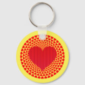 Porte-clés Conception de mandala de cœurs-25870 (Verso)