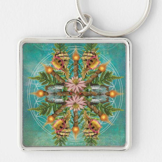 Porte-clés Conception de mandala pour le jeu de tarot Second (Devant)
