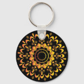 Porte-clés Conception de mandala unique doré-95747 (Verso)