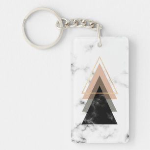 Porte-clés Conception de marbre en pastel d'impression