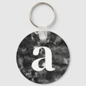 Porte-clés Conception de marbre noir abstrait grunge foncé (Recto)