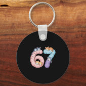 Porte-clés Conception de mème de chat mignon 67  (Recto)