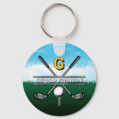 Porte-clés Conception de monogramme de golf sur mesure (Recto)