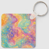 Porte-clés Conception de monogramme floral abstrait moderne p (Dos)