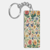 Porte-clés Conception de motif de fleur de gnome (Devant gauche)