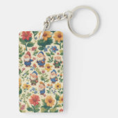 Porte-clés Conception de motif de fleur de gnome (Dos)