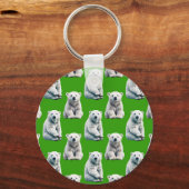 Porte-clés Conception de motif d'ours polaire vert (Verso)
