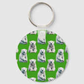 Porte-clés Conception de motif d'ours polaire vert (Verso)