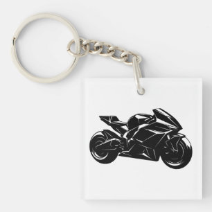 Porte-clés Conception de moto sportive futuriste