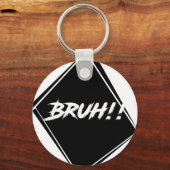 Porte-clés Conception de mots "Bruh" (Recto)